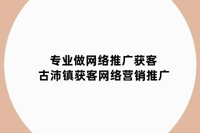 专业做网络推广获客 古沛镇获客网络营销推广